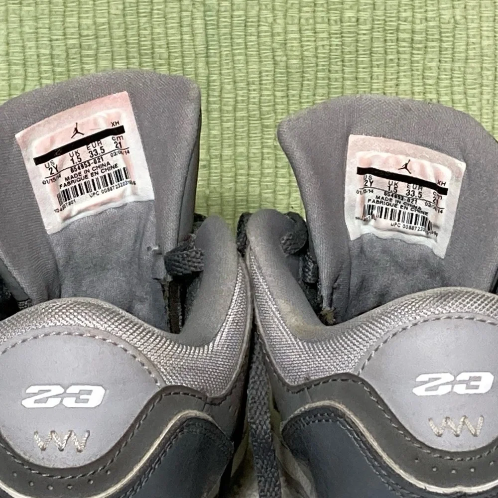 Nike Air Jordan 23 Youth Grey Lace Up Athletic Basketball Sneaker Shoes Sz US 2Y - Picture 11 of 12